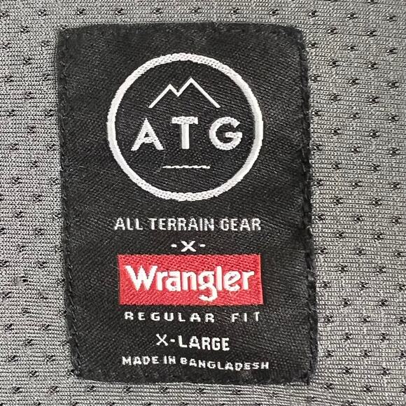 Wrangler ATG all-terrain gear men’s XL regular fit brown/blue plaid cotton/poly - Picture 5 of 8